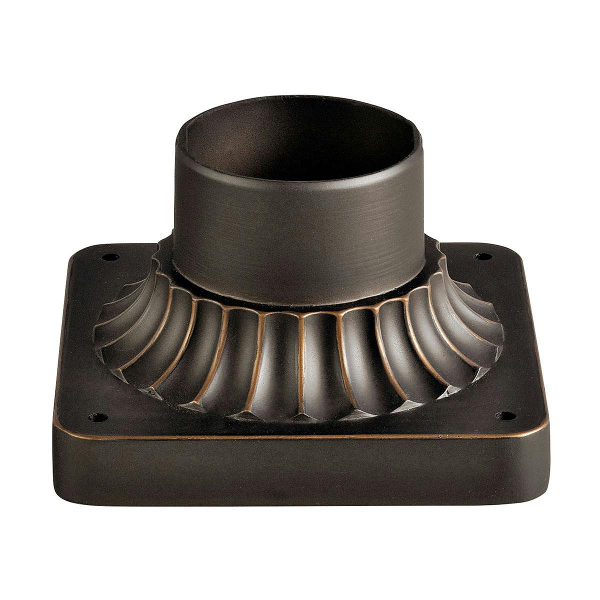 5.75" x 3.5" Pedestal Mount Rubbed Bronze on a white background