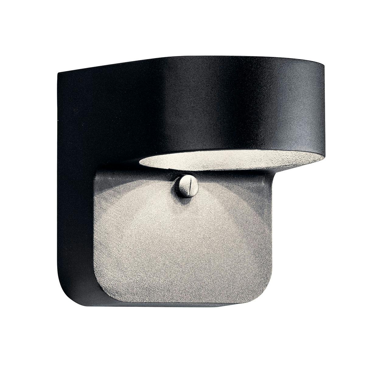 5.5" 1 Light Wall Light Textured Black on a white background