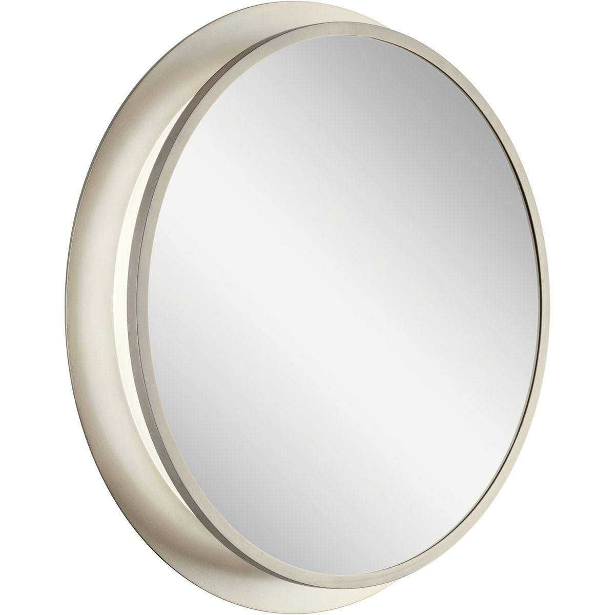 Chennai 30" LED Vanity Mirror Nickel on a white background
