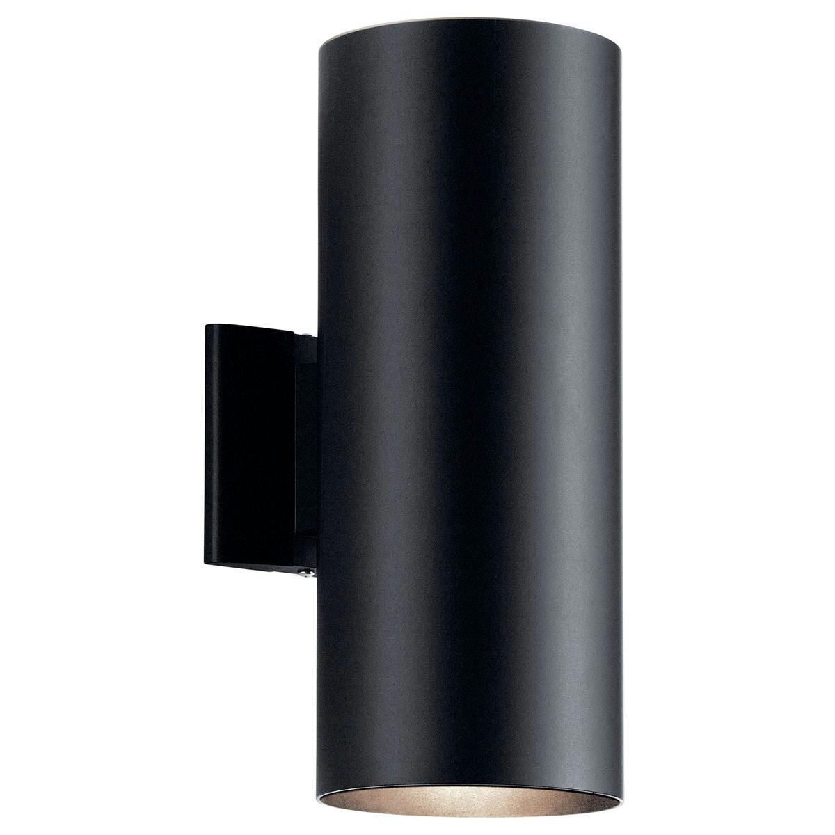 Cylinder 15" 2 Light Wall Light Black on a white background