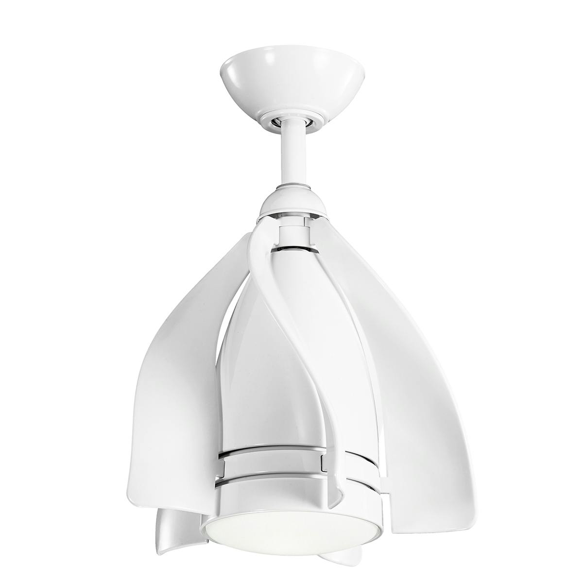 Terna™ LED 15" Ceiling Fan White on a white background