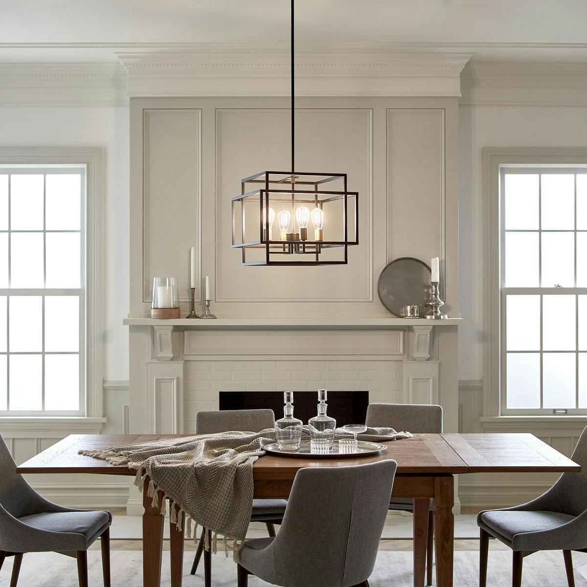 Day time dining room image featuring Taubert pendant 43984BK