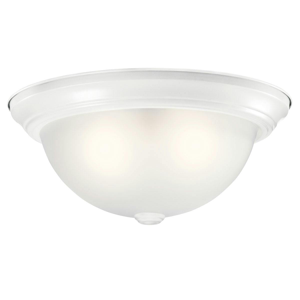 Ceiling Space 15.25" Flush Mount White on a white background