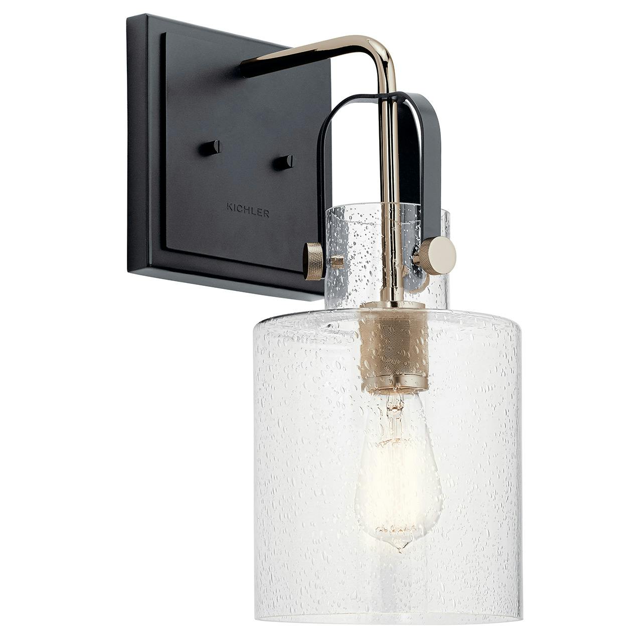 Kitner 16.5" Sconce Black and Nickel on a white background