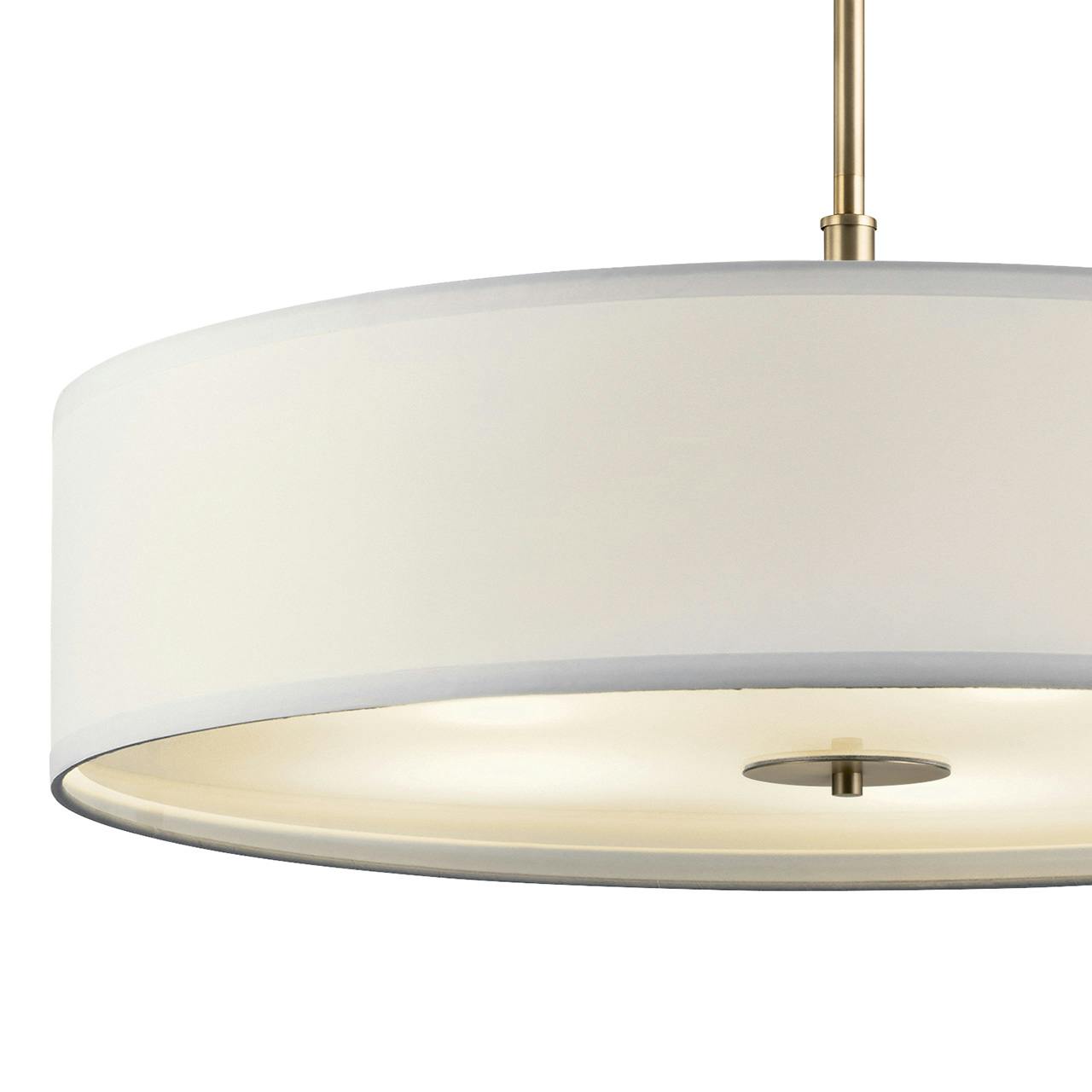 Close up view of the Transitional 30" 5 Light Pendant Bronze on a white background