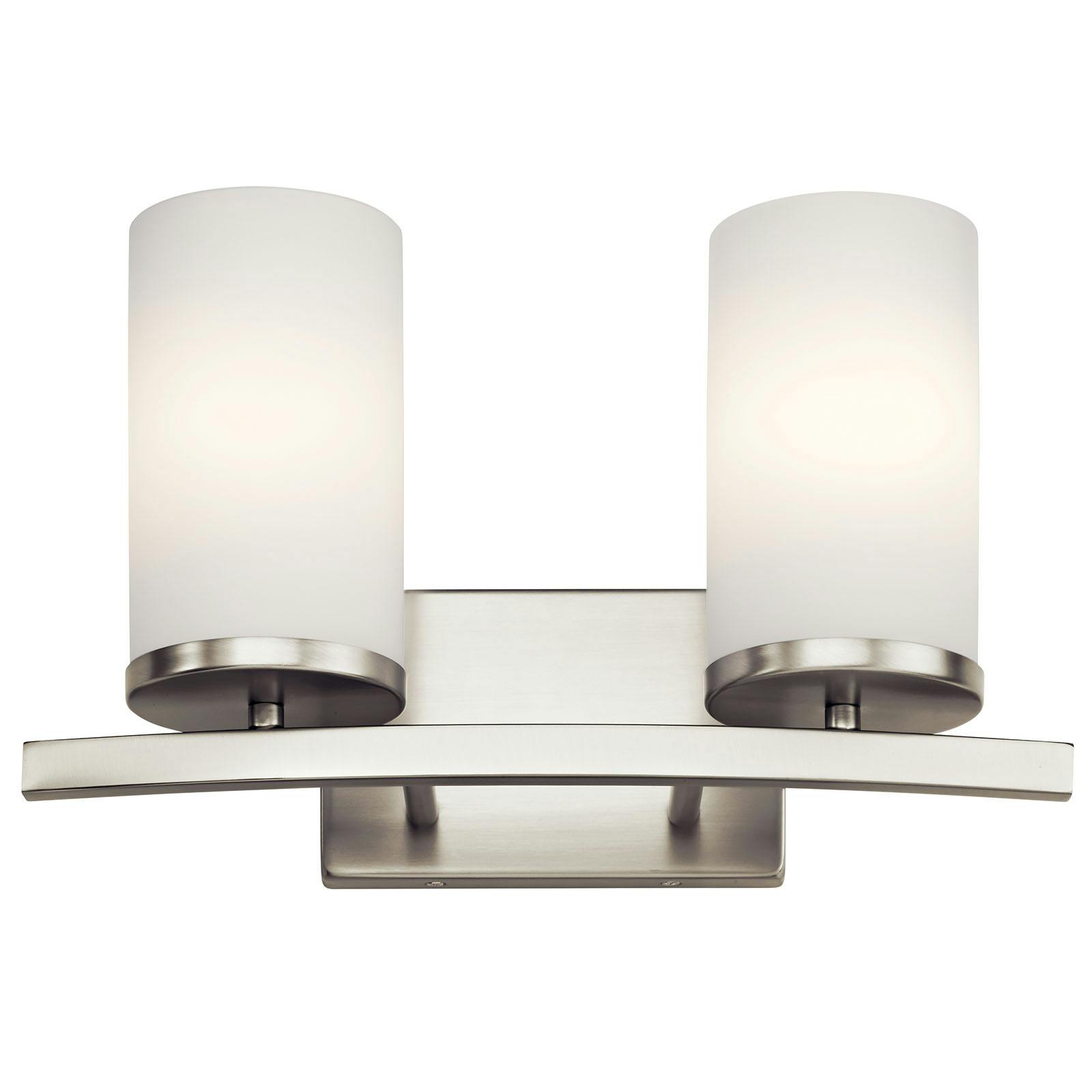 Crosby 15"  Vanity Light Brushed Nickel on a white background