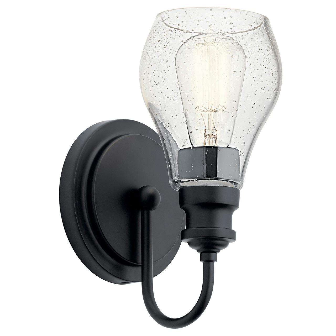 Greenbrier™ 1 Light Wall Sconce Black on a white background
