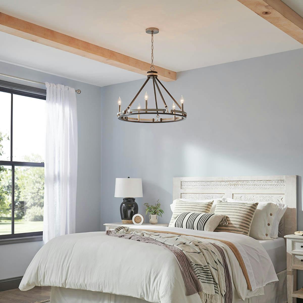 Day time Bedroom with Stetton chandelier 82333