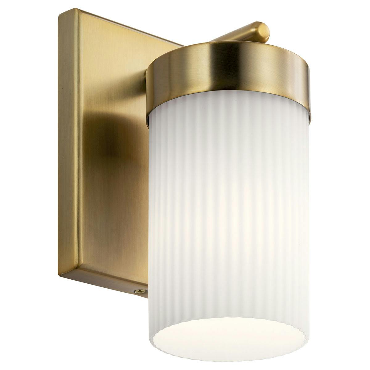 Ciona 9" 1 Light Sconce in Brass on a white background