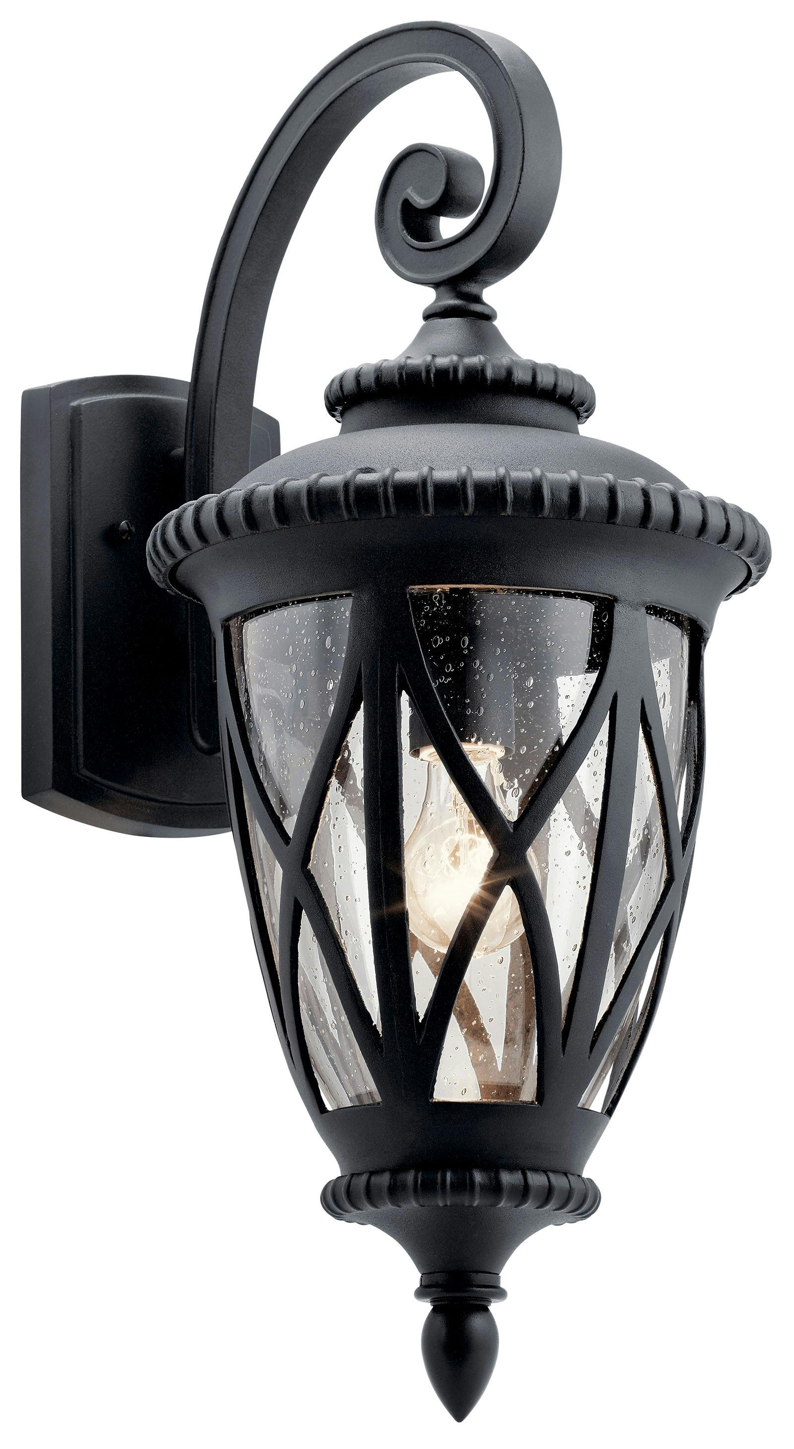 Admirals Cove 1 Light Wall Light Black on a white background