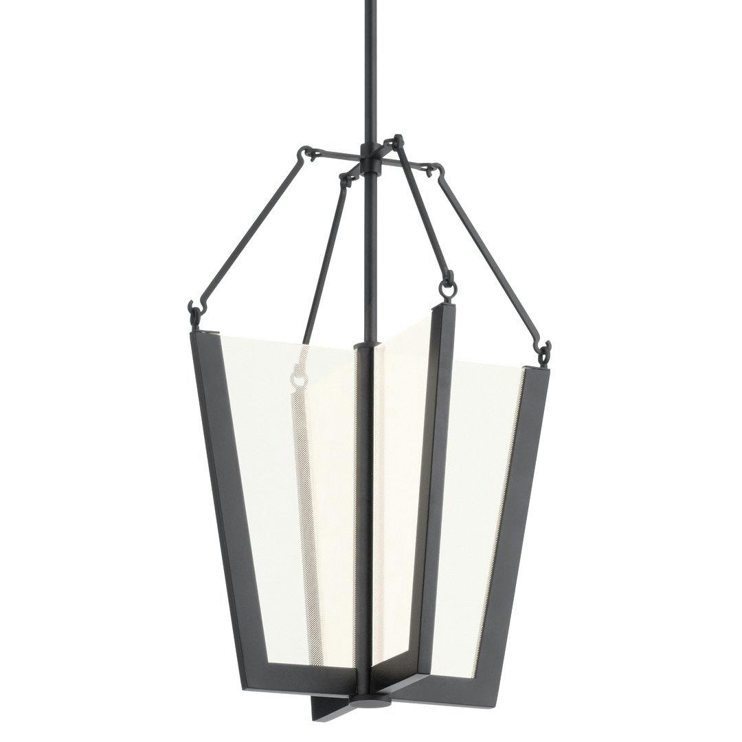 Calters 19.75" LED Pendant Black on a white background