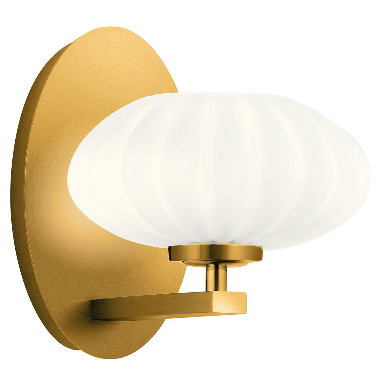 Pim 8" 1 Light Wall Sconce in Fox Gold on a white background