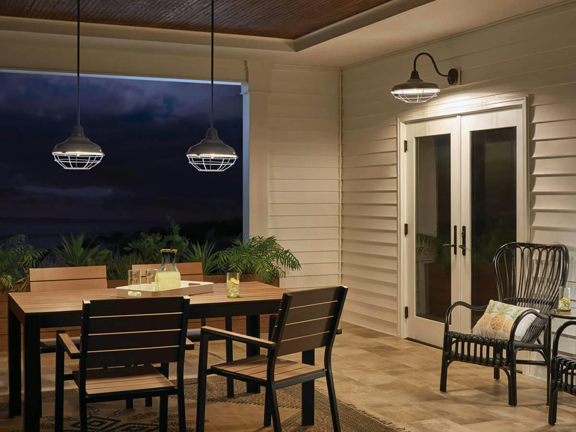 Evening porch with Pier pendant lights