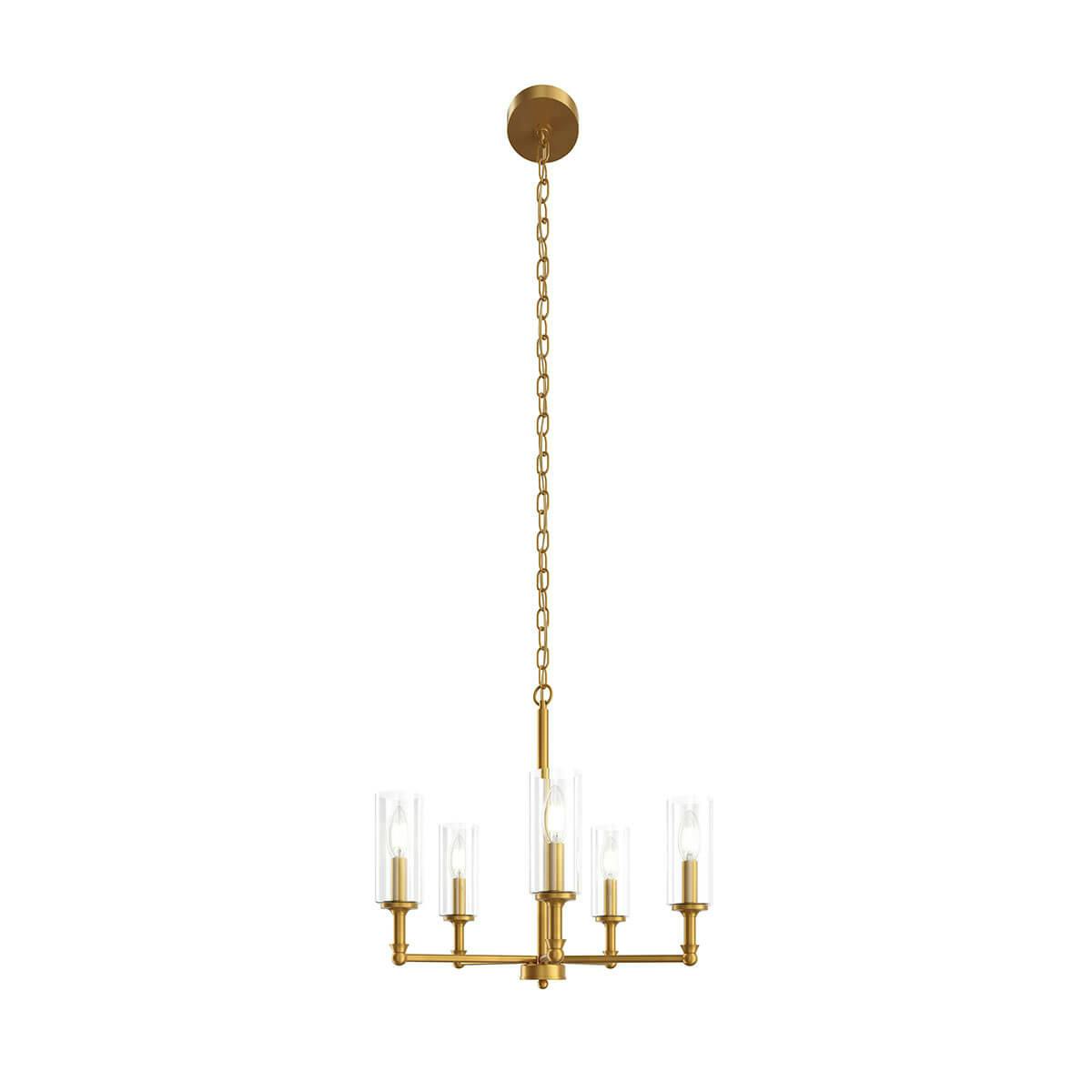 Soniat 5 Light Chandelier Classic Gold on a white background