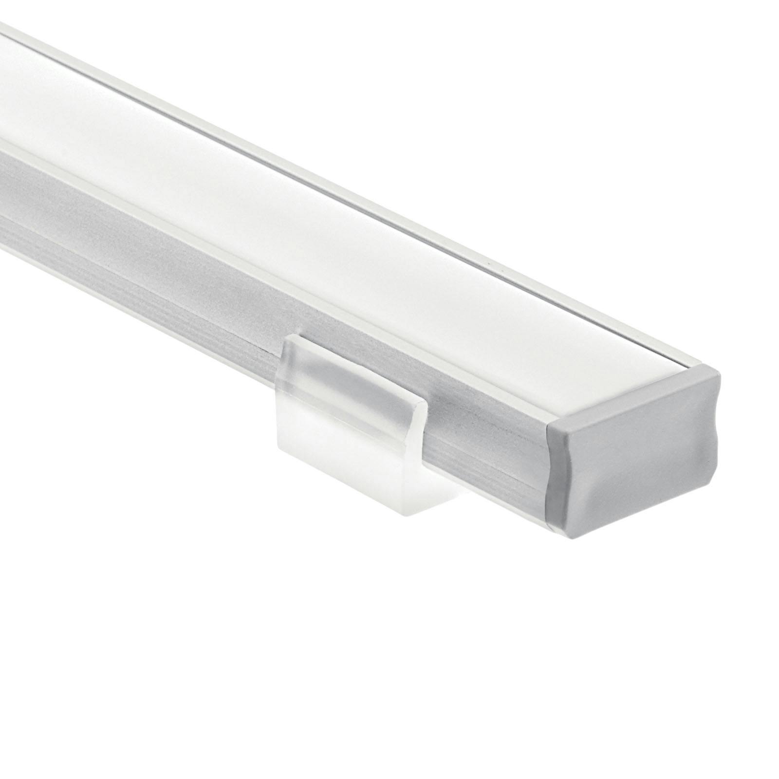 4' Standard Depth Surface Channel Silver on a white background