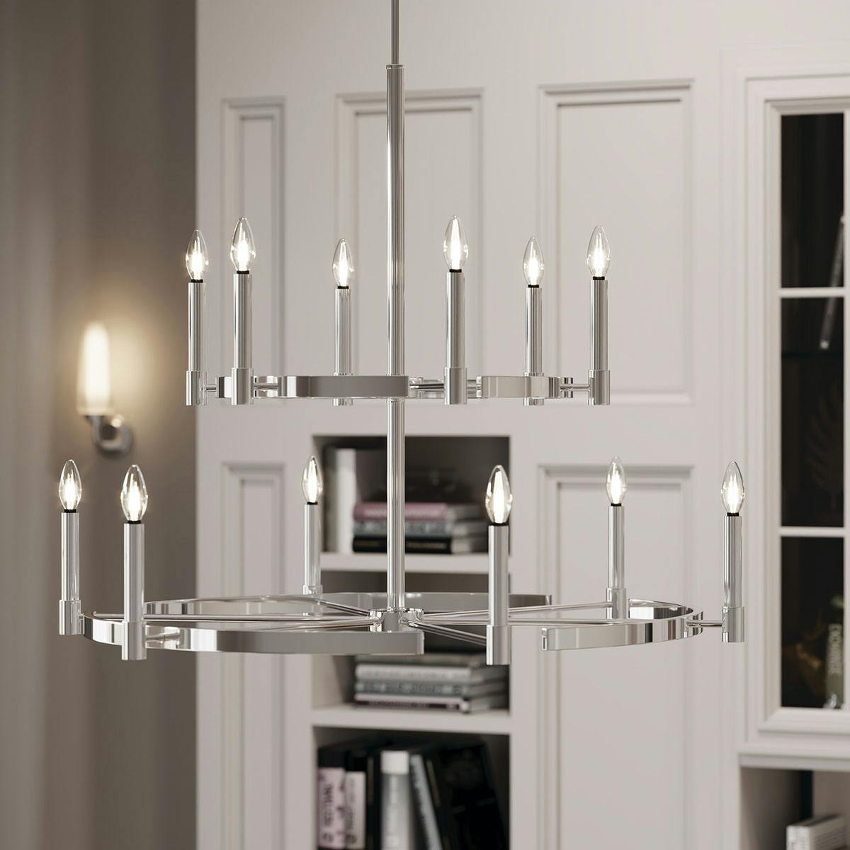 Day time dining room image featuring Tolani chandelier 52428PN