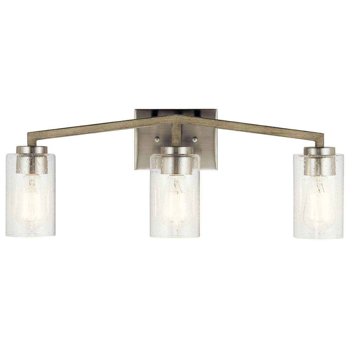 The Deryn™ 24"  Vanity Light Antique Grey facing down on a white background