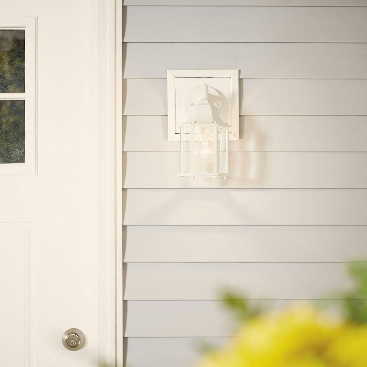 Day time Exterior image featuring Chesapeake outdoor wall light 9774WH
