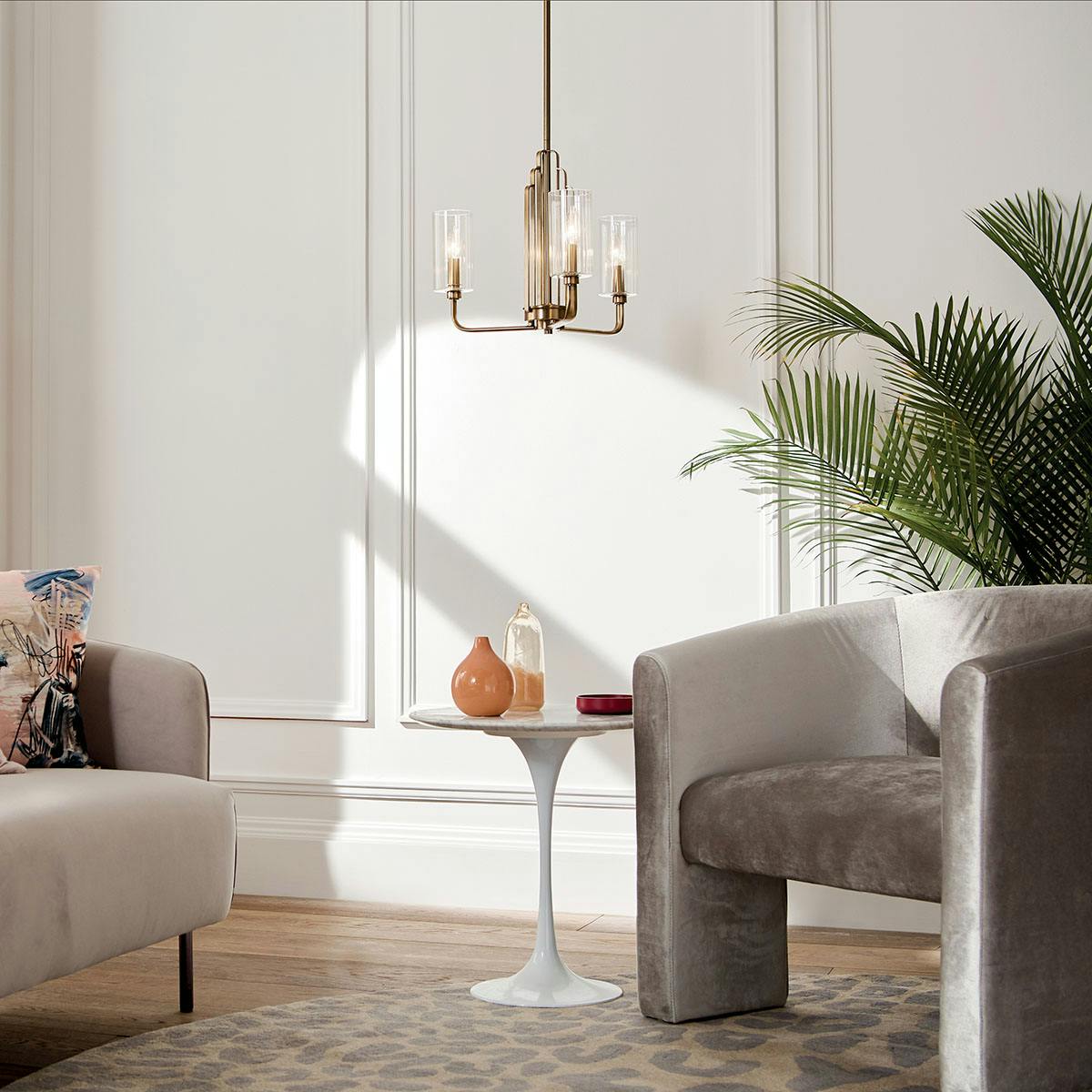 Day time Living Room image featuring Kimrose chandelier 52410BNB