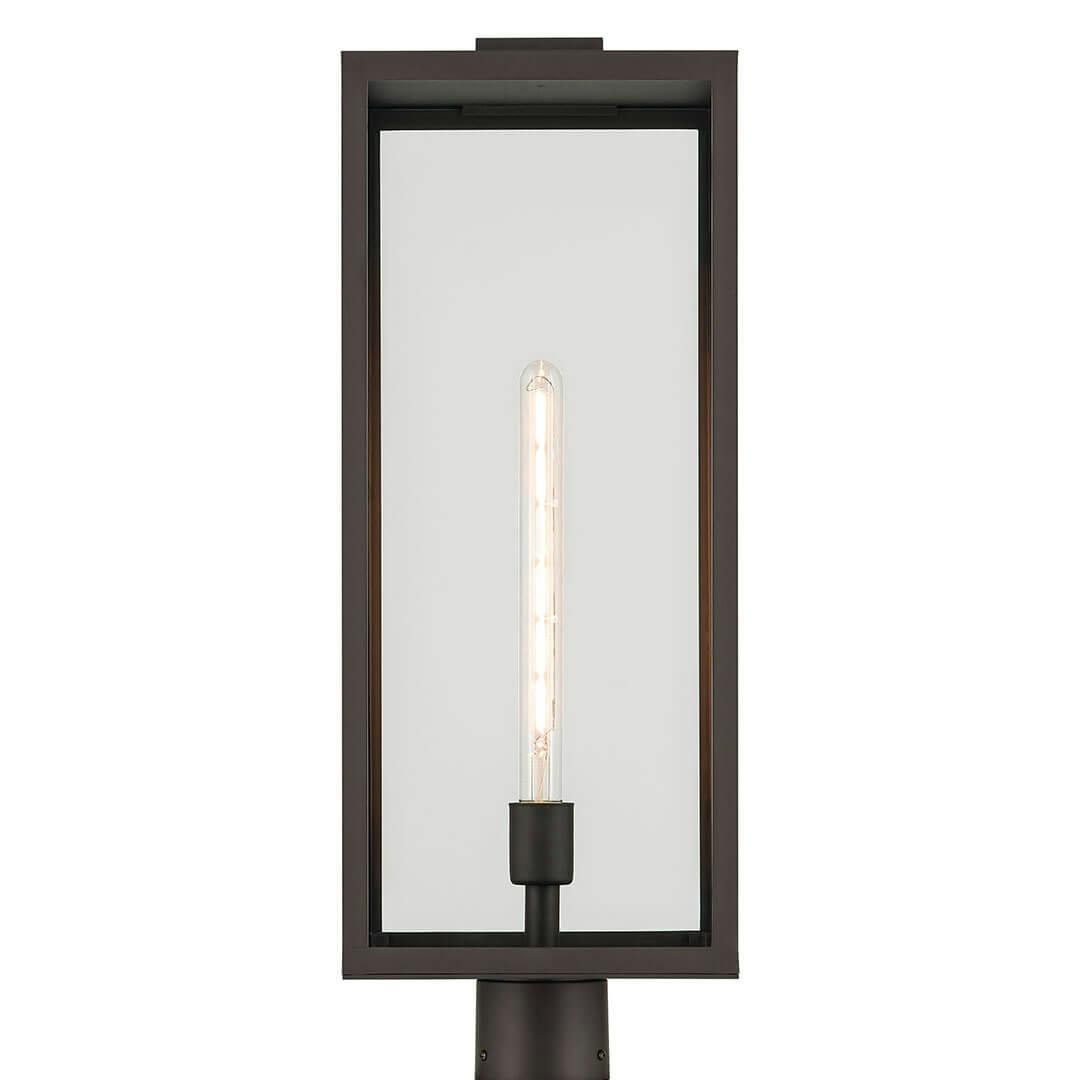 Front view of the Branner 25.5 inch 1 Light Outdoor Wall Post with Clear Glass in Olde Bronze on a white background