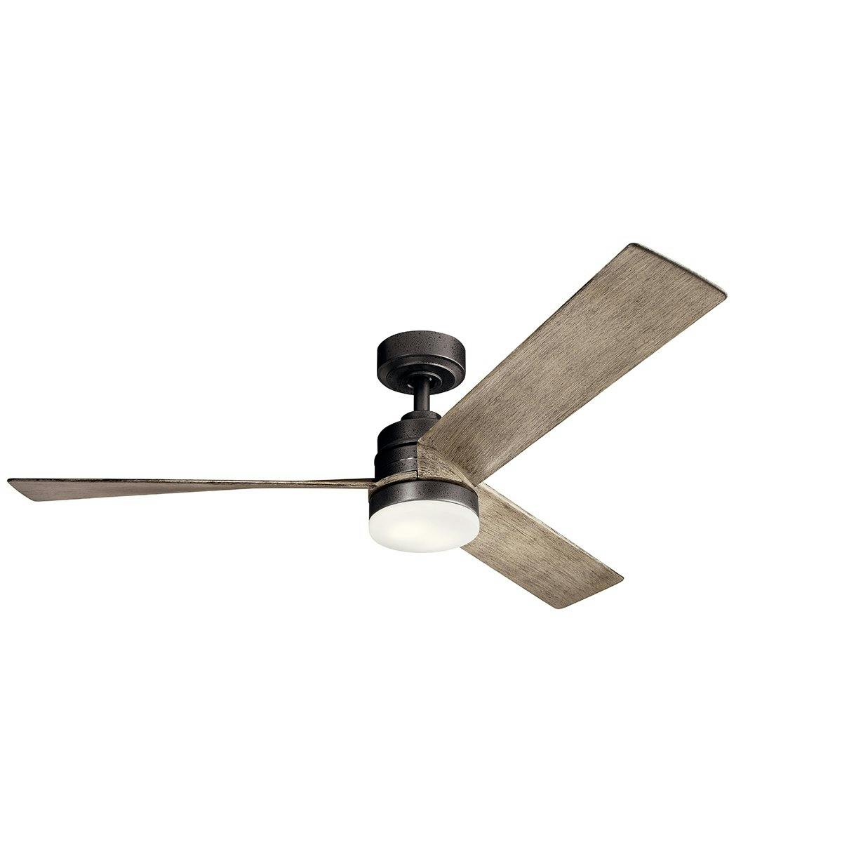 Spyn LED 52" Ceiling Fan Anvil Iron on a white background