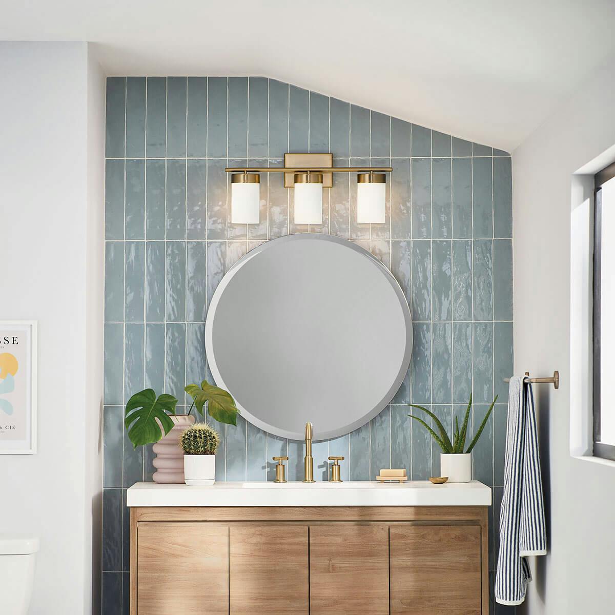Day time Bathroom image featuring Ciona vanity light 55112BNB
