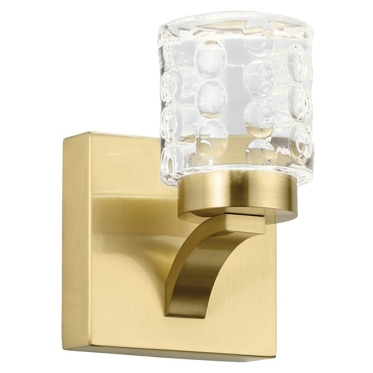 Rene 3000K LED Wall Sconce Champagne Gold on a white background