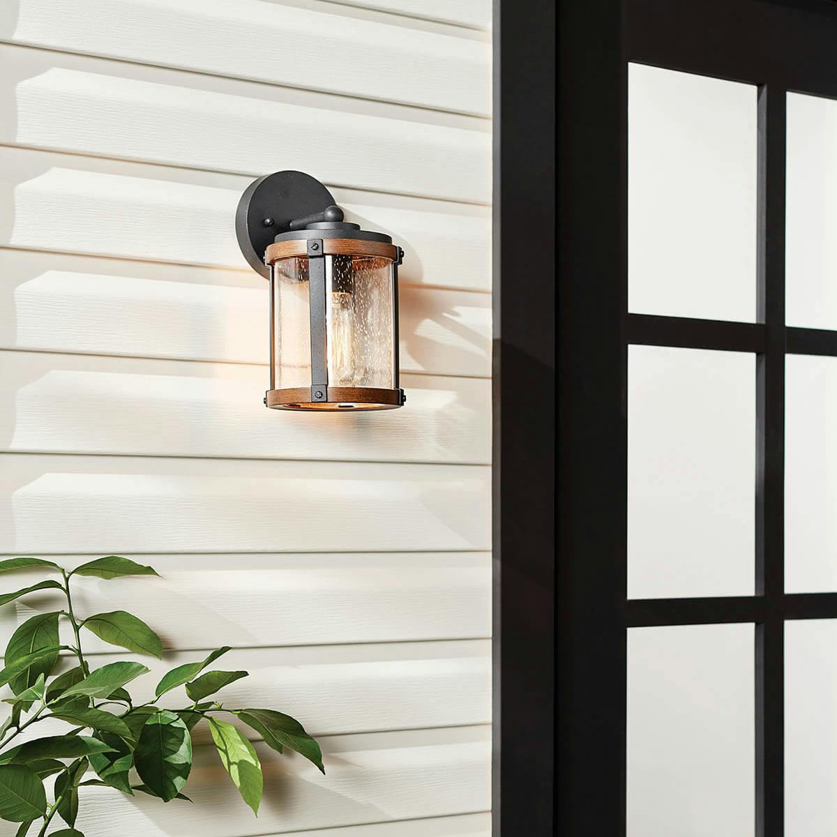 Day time exterior entry with Barrington wall light 39494