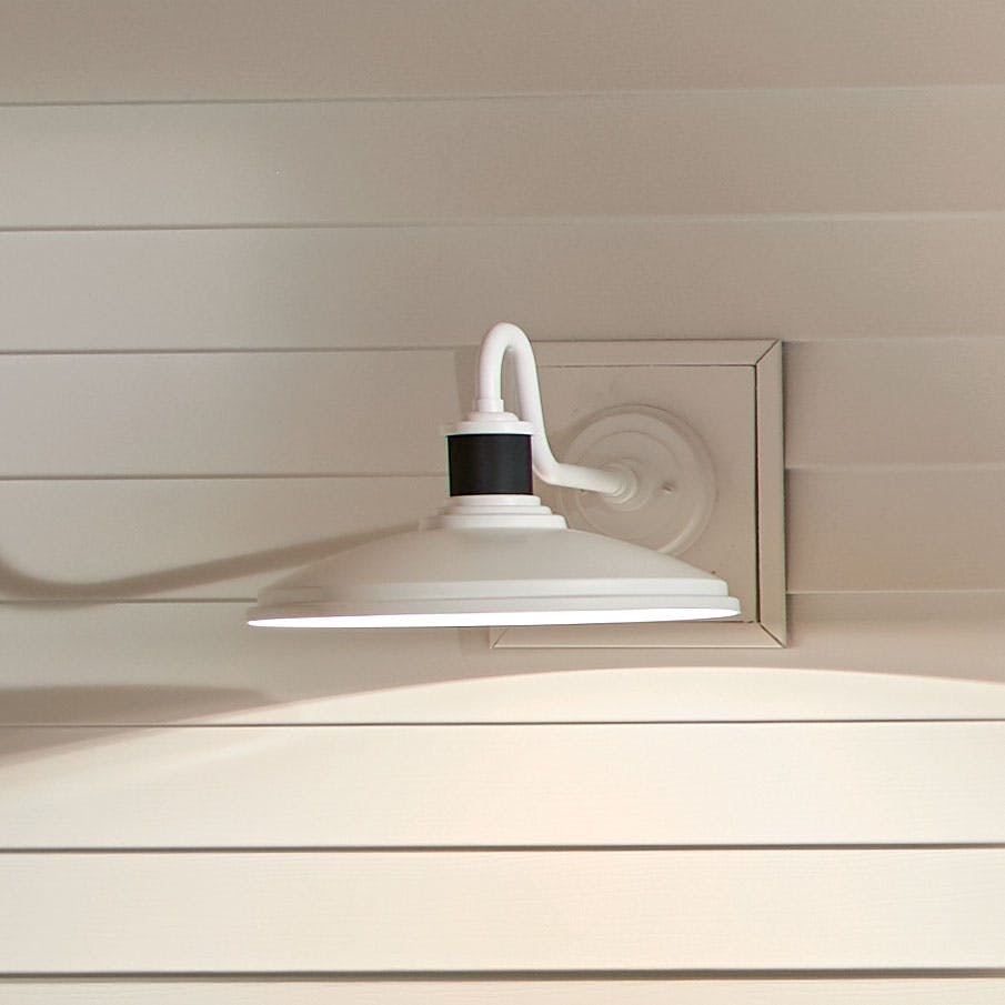Day time Exterior image featuring Allenbury outdoor wall light 49980WH