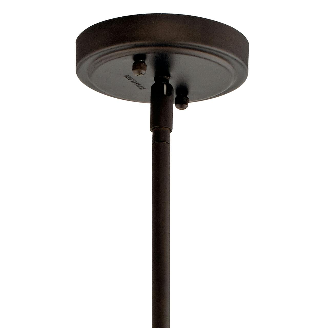 Canopy for the Everly 13.75" Pendant Clear Glass Bronze on a white background