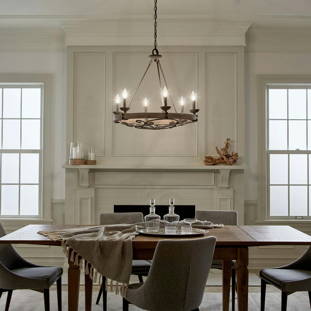 Day time dining room image featuring Taulbee chandelier 43823WZC