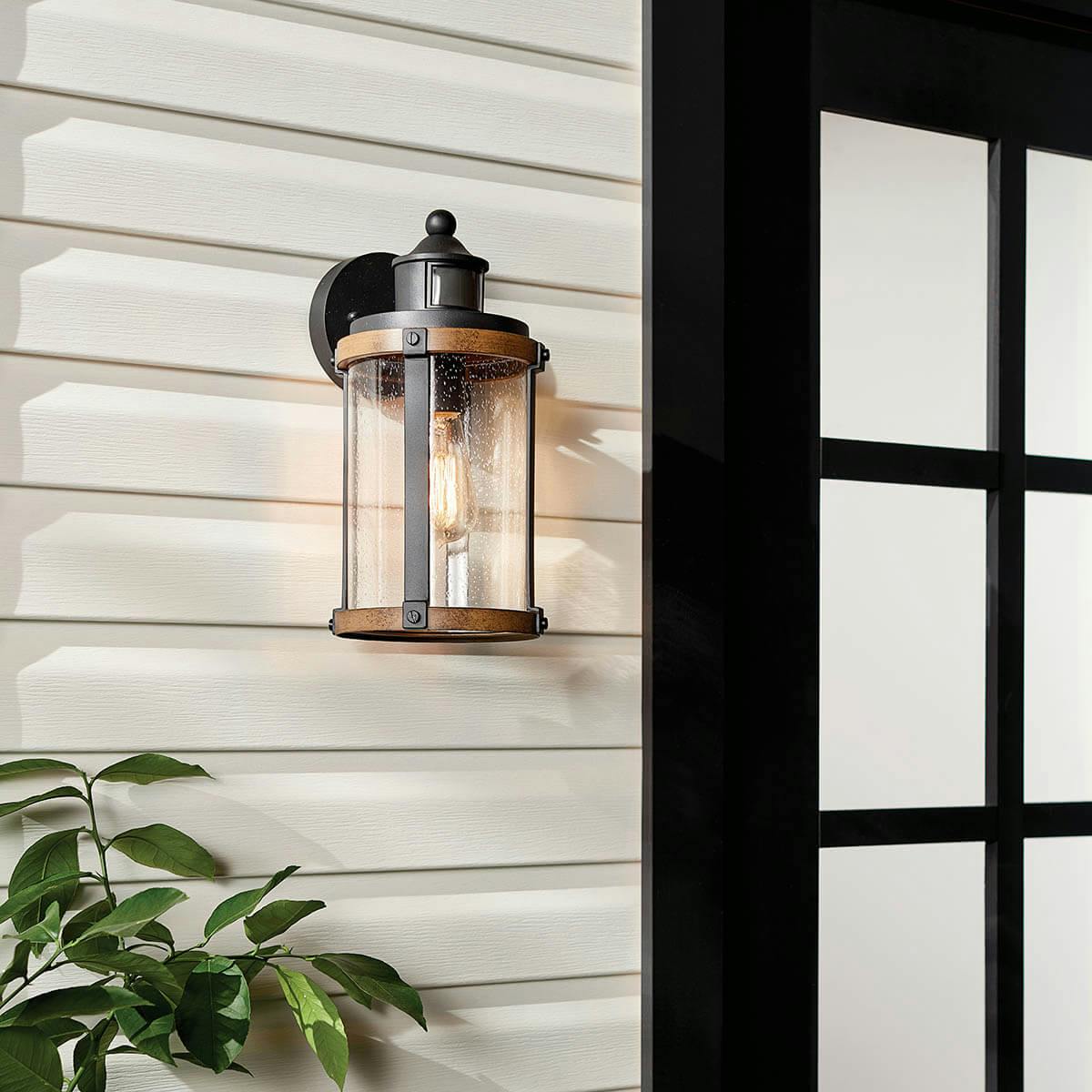Day time exterior entry with Barrington wall light 39502