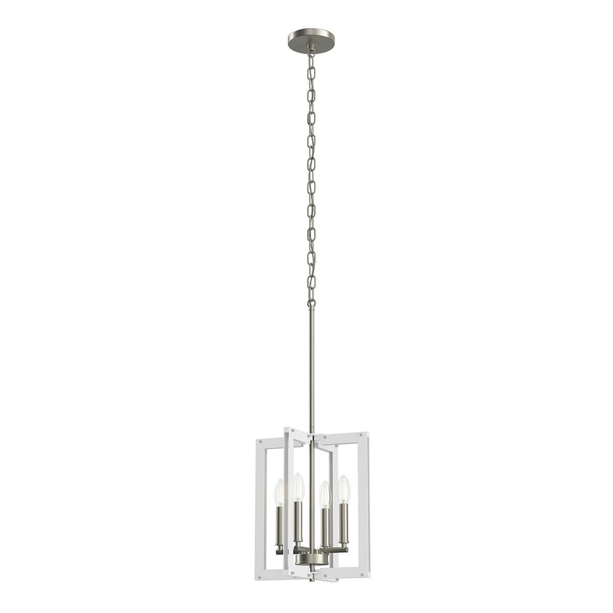 Pendroy 12" 4 light Pendant Brushed Nickel on a white background