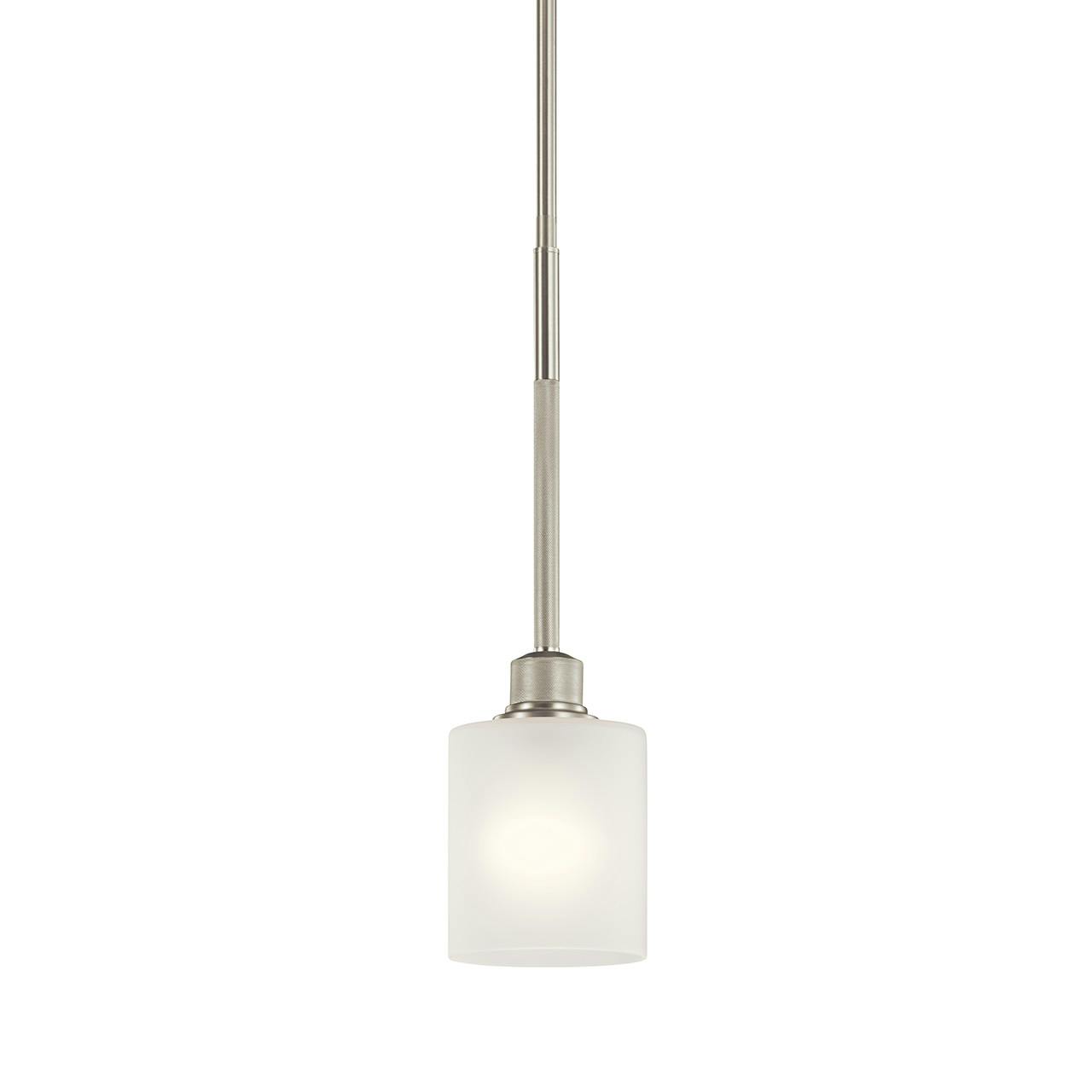 Lynn Haven 1 Light Mini Pendant Nickel without the canopy on a white background