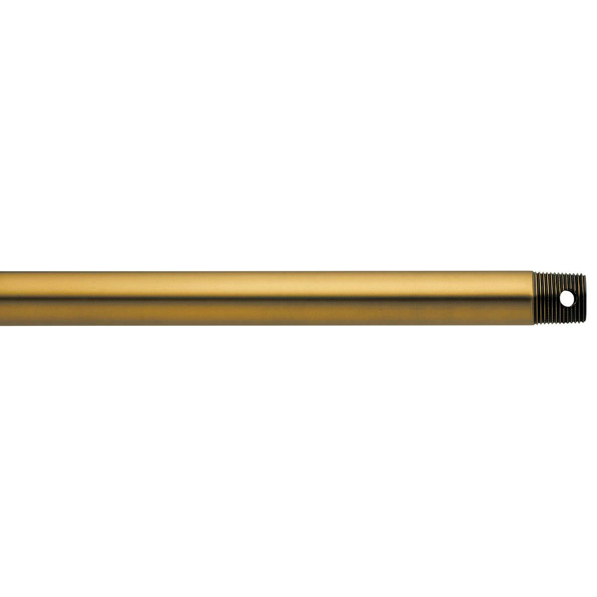 Dual Thread 72" Downrod  Antique Brass on a white background