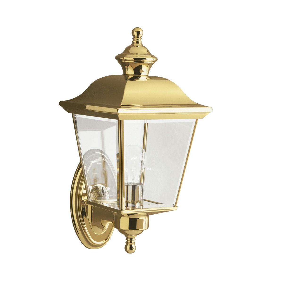 Bay Shore 15.5" Wall Light Polished Brass on a white background