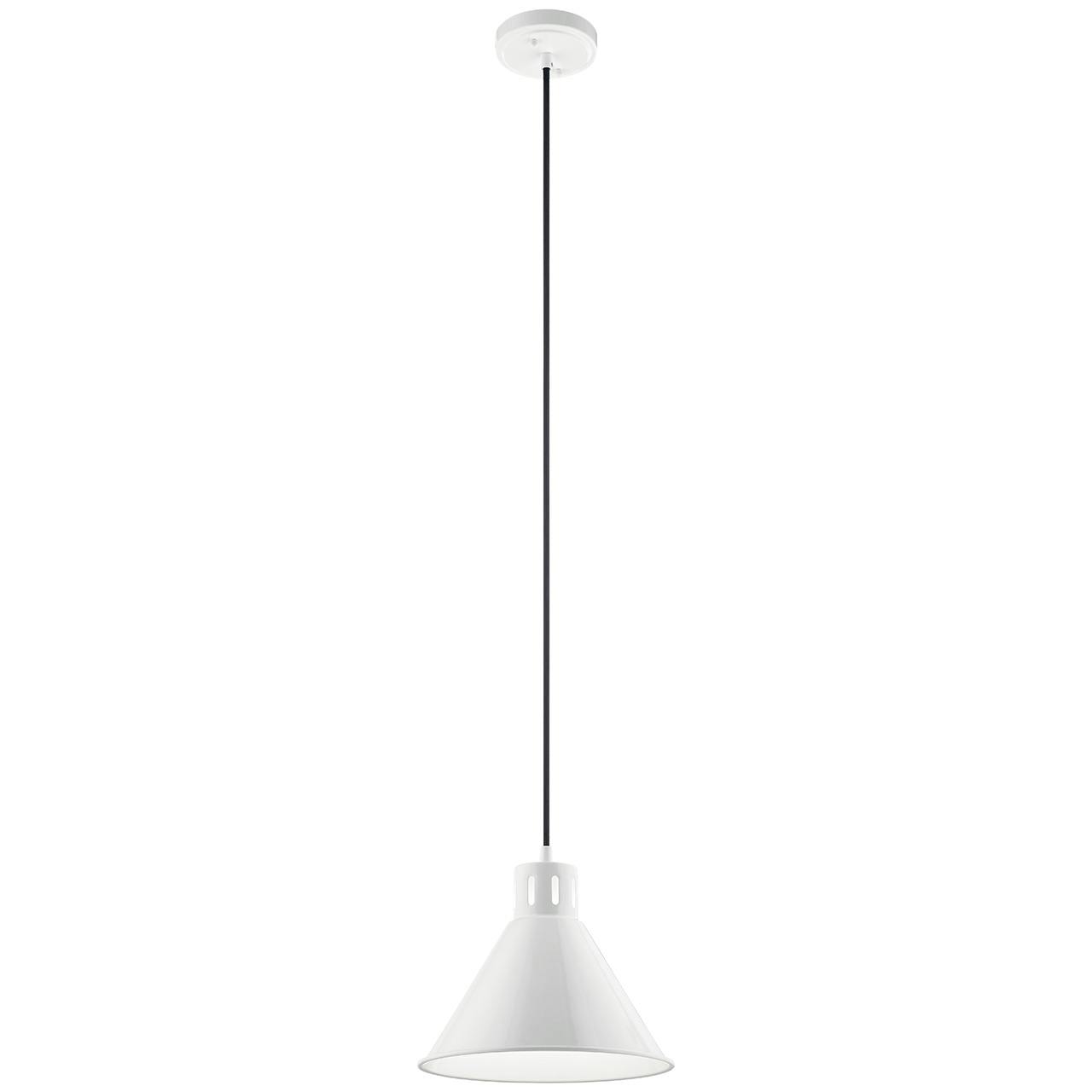 Zailey™ 9.5" 1 Light Pendant in White on a white background