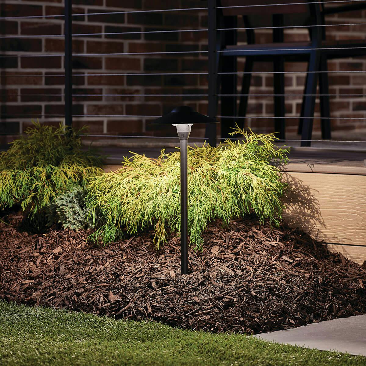 Night time Exterior image featuring Landscape path light 15310BKT