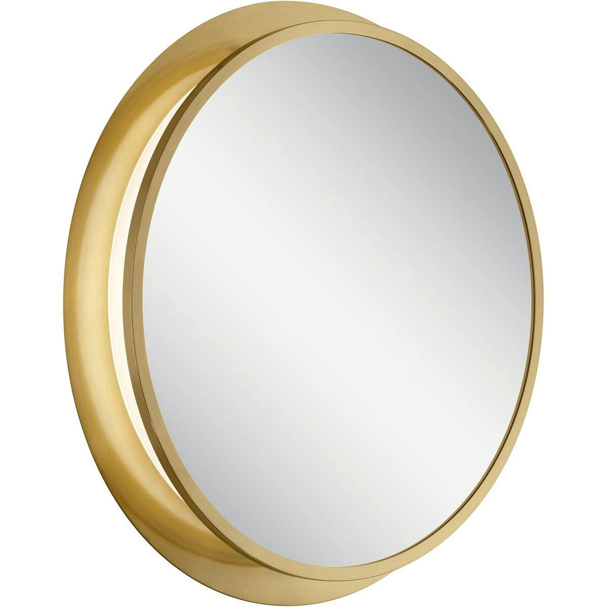 Chennai 30" LED Vanity Mirror Gold on a white background