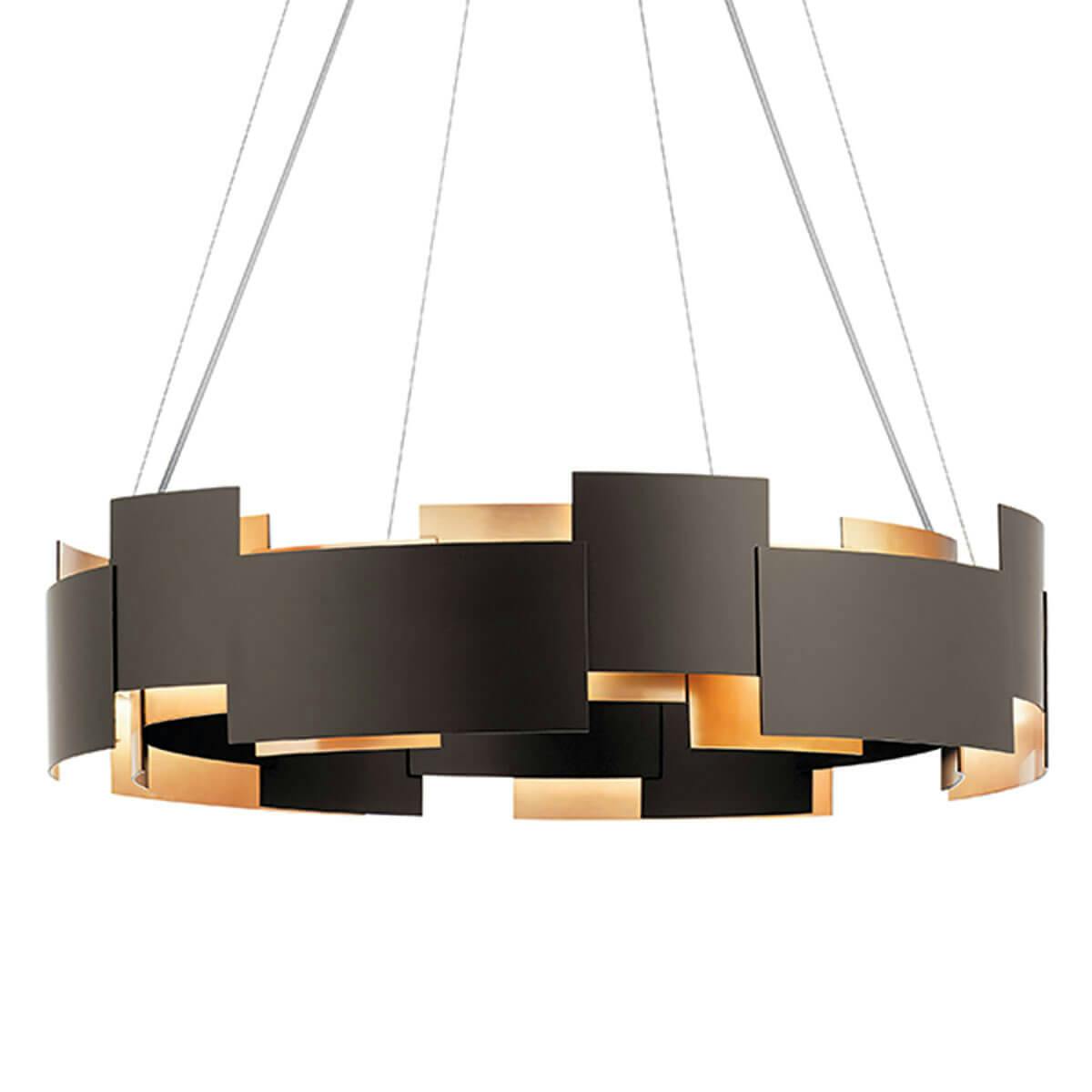 Moderne 6.75" LED Chandelier Olde Bronze without the canopy on a white background