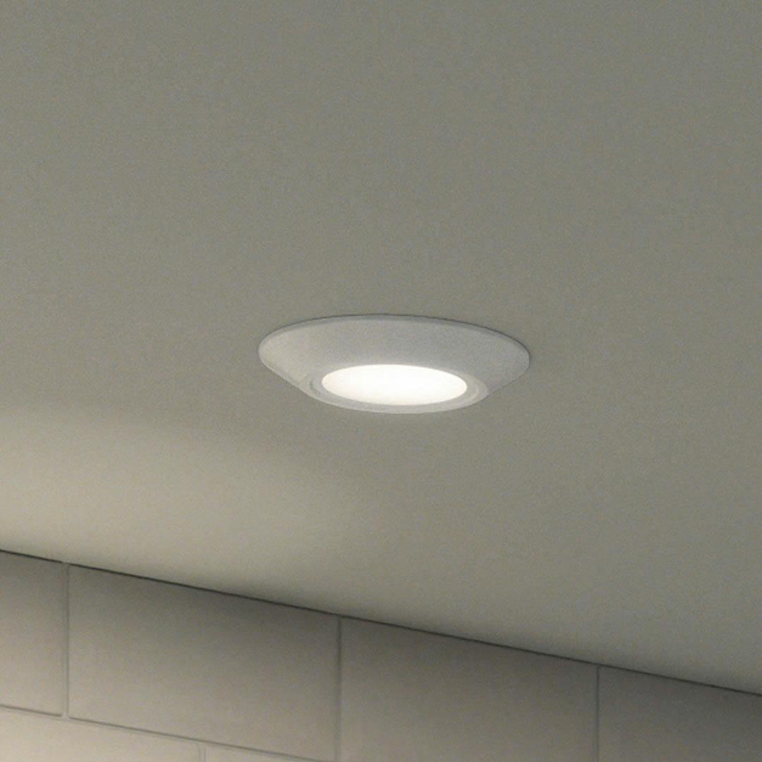 Night time bathroom with Horizon III 2700K LED Downlight White