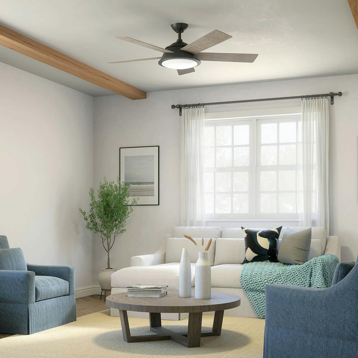 Day time living room image featuring Verdi ceiling fan 310100AVI
