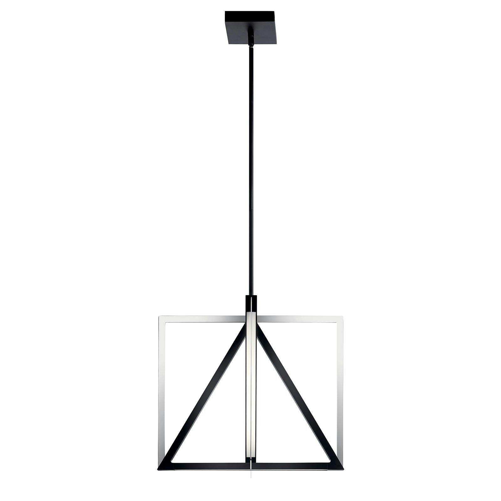 Profile view of the Axis 20.25" LED Pendant Matte Black on a white background