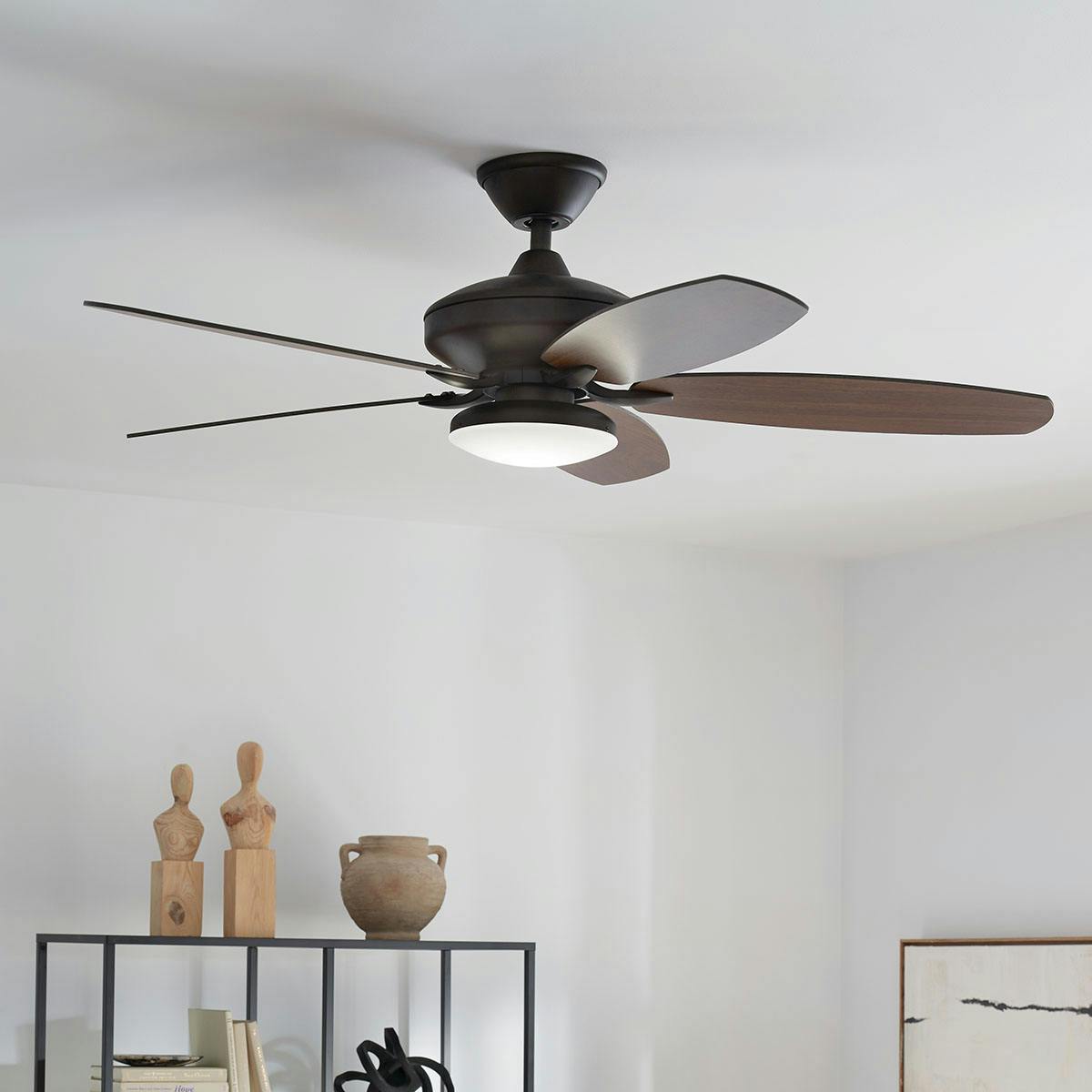 Day time living room featuring Renew ceiling fan 330163SNB