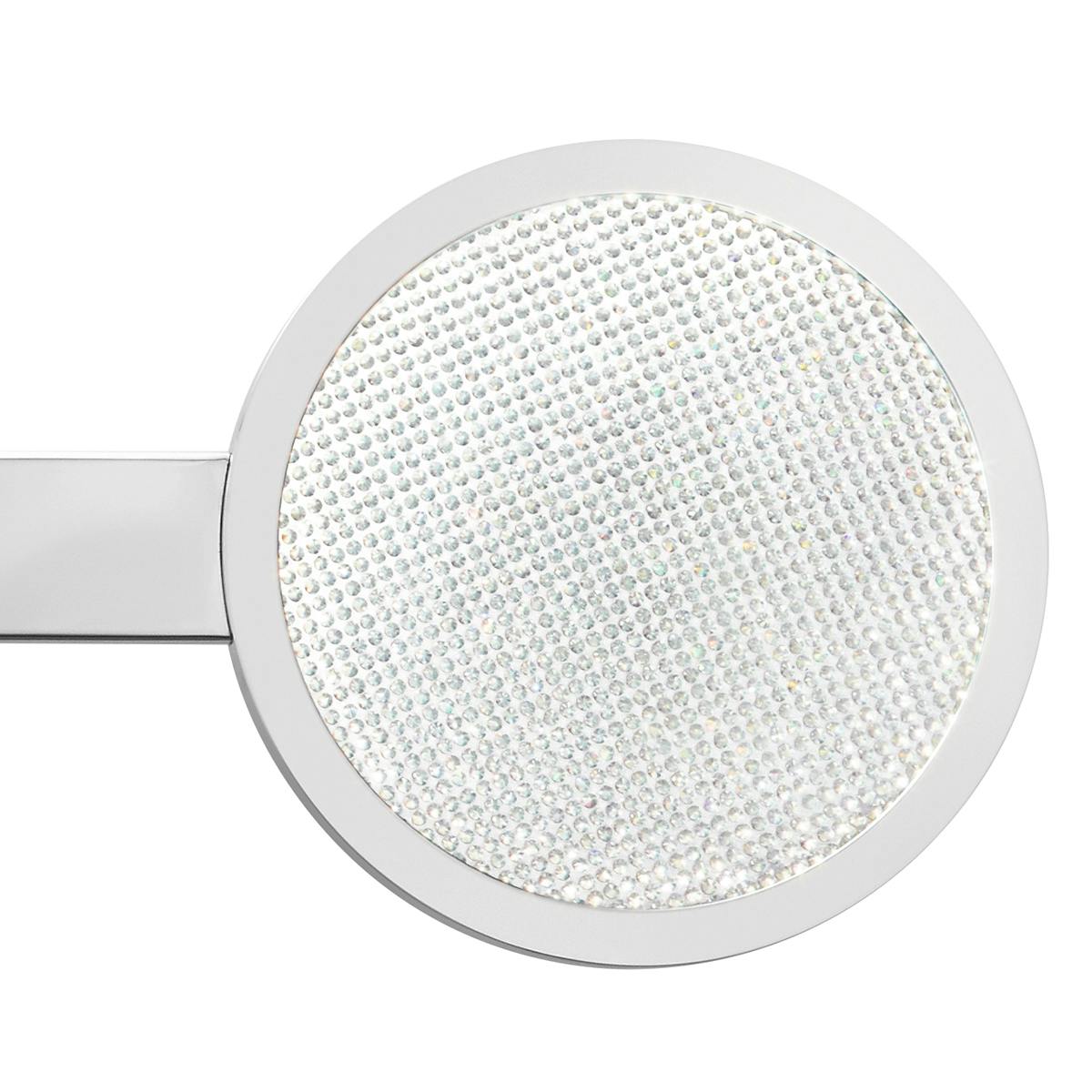Close up view of the Delaine 3000K 4 Light Vanity Light Chrome on a white background