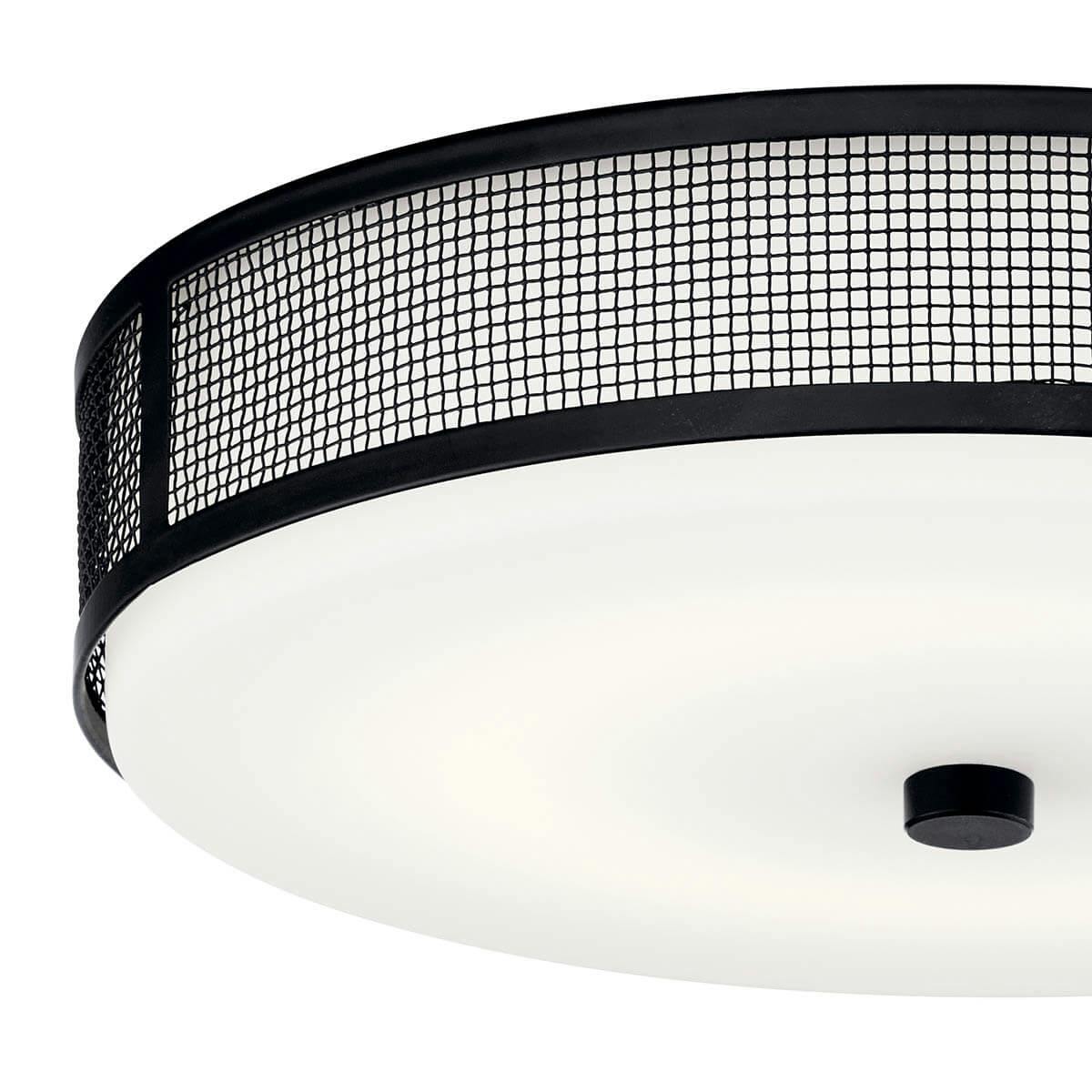 Ceiling Space Flush Mount Black on a white background