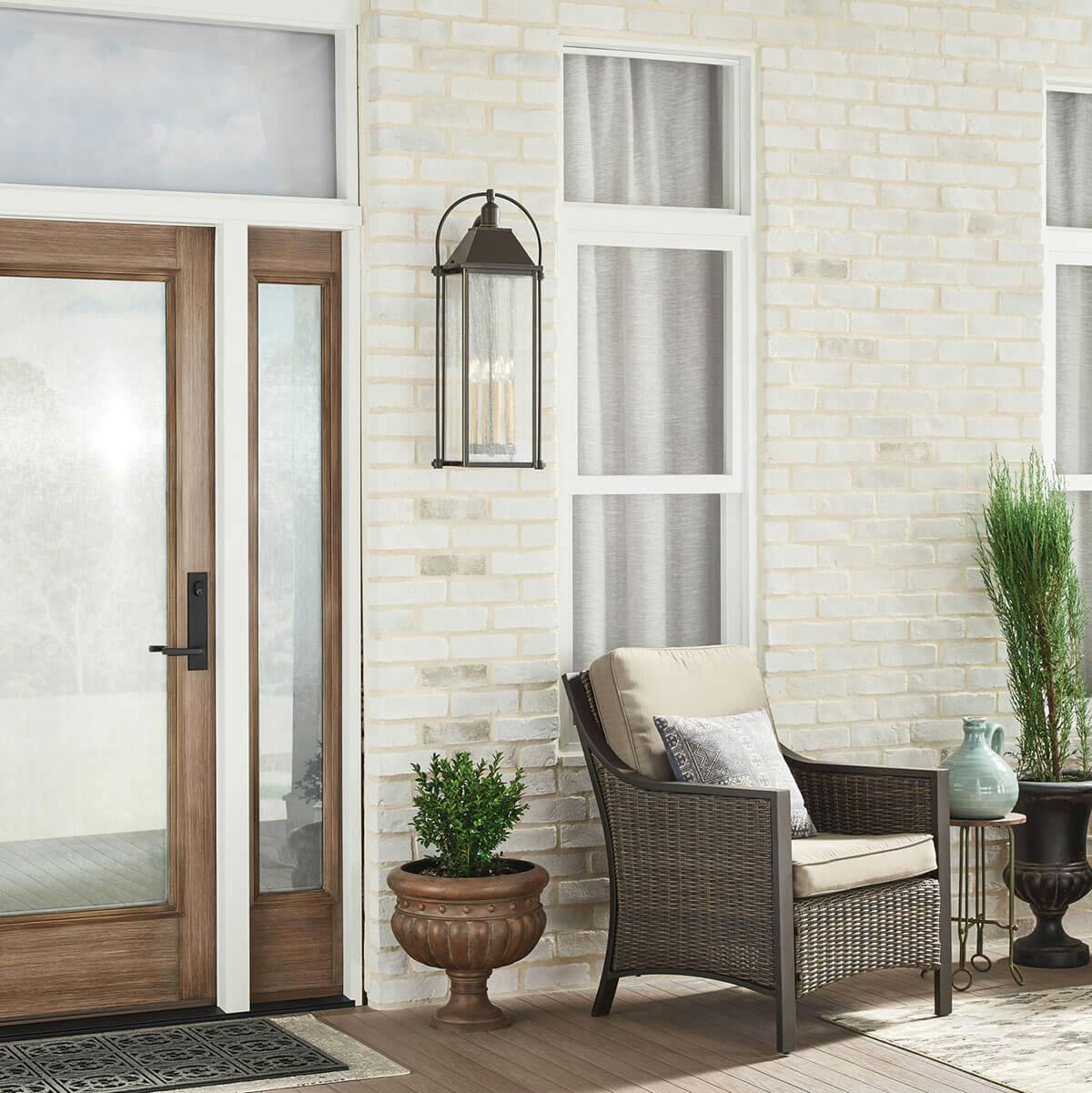 Day time Exterior image featuring Harbor Row outdoor wall light 49716OZ