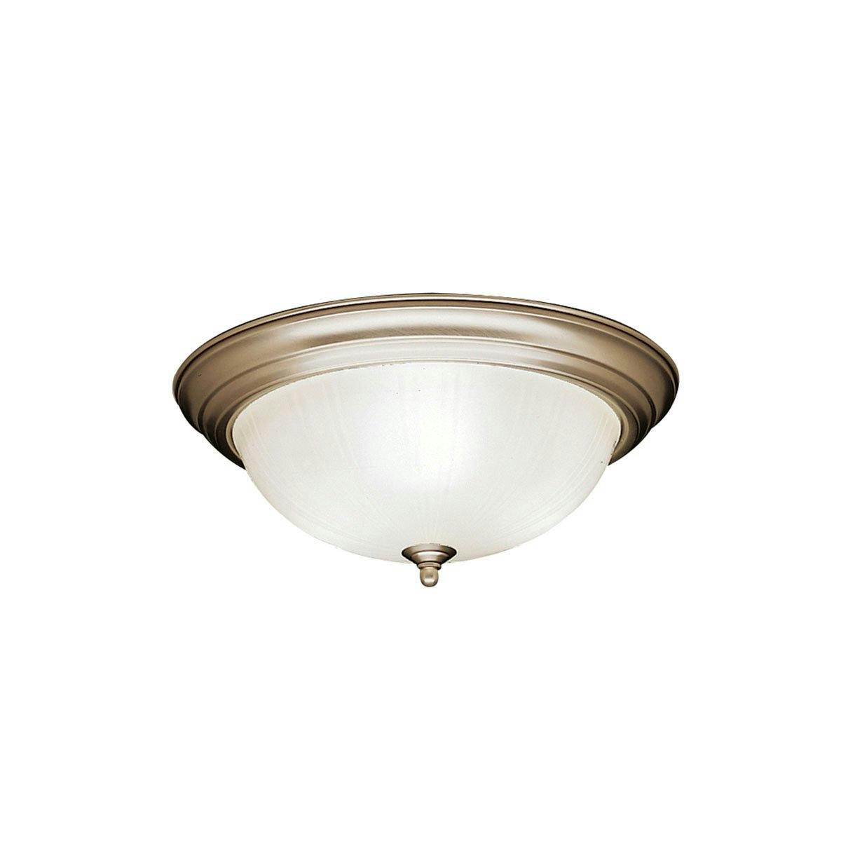 Hastings 15.25" Flush Mount Nickel on a white background