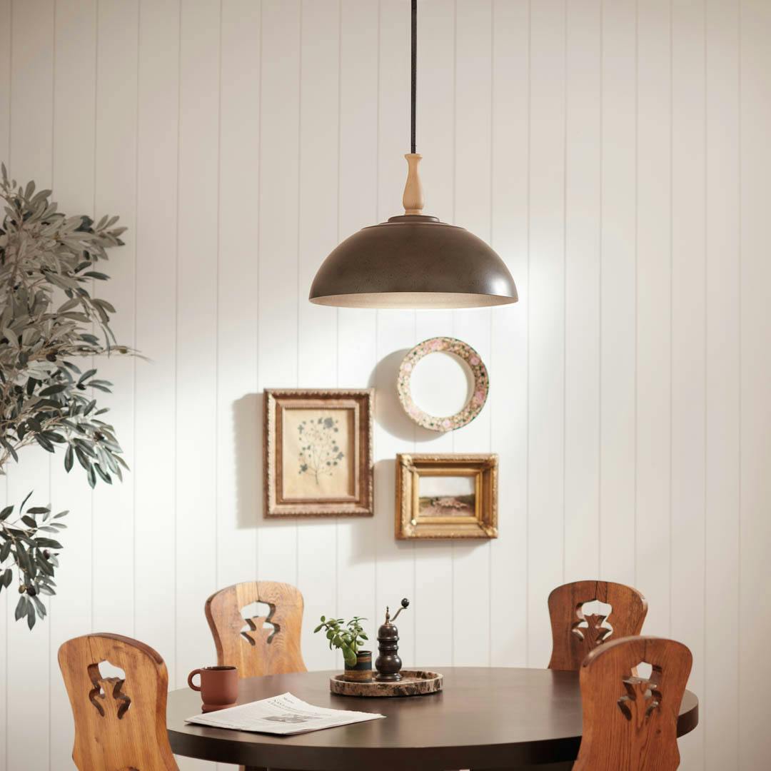 Day time dining room featuring Fira 52477AVI