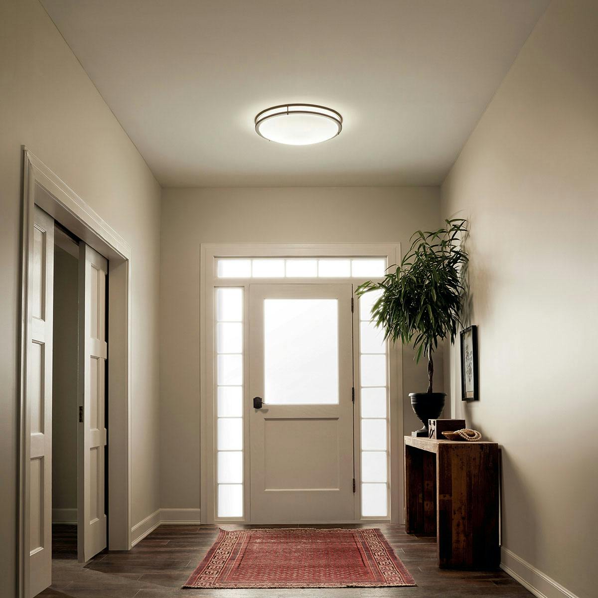 Day time Hallway image featuring Avon flush mount light 10788OZLED